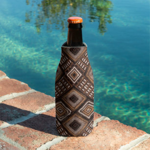 Earth Tones Boho Mud Stoffdesign Muster Flaschenkühler