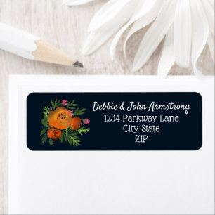 Earth Tones Burnt Orange Navy Floral Wedding