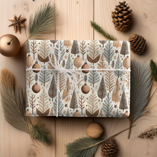 Earth Tones Christmas Muster#25 ID1009 Geschenkpapier