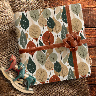 Earth Tones Christmas Muster#5 ID1009 Geschenkpapier