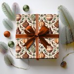 Earth Tones Christmas Pattern#12 ID1009 Geschenkpapier<br><div class="desc">Wenn Sie sich fragen, welche Farbkombinationen Sie für Ihre Weihnachtsdekoration und Geschenkartikel in diesem Jahr auswählen sollten, habe ich Sammlungen von aufeinander abgestimmten Mustern erstellt, um das Leben ein wenig leichter zu machen. Dieses elegante Geschenkmuster aus Weihnachtsschmuck und Blattwerk zeigt sich hier in einer warmen Farbpalette in Erdtönen. Suchen Sie...</div>