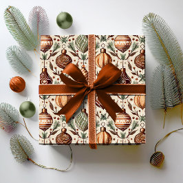 Earth Tones Christmas Pattern#12 ID1009 Geschenkpapier