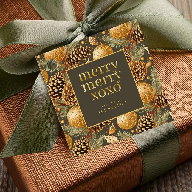 Earth Tones Christmas Pattern#29 ID1009 Geschenkanhänger (Von Creator hochgeladen)