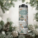 Earth Tones Christmas Pattern#2 ID1009 Thermosbecher<br><div class="desc">Wenn Sie sich fragen, welche Farbkombinationen Sie für Ihre Weihnachtsdekoration und Geschenkartikel in diesem Jahr auswählen sollten, habe ich Sammlungen von aufeinander abgestimmten Mustern erstellt, um das Leben ein wenig leichter zu machen. Dieses skurrile Thermalwäschermuster eines Vintagen Lastwagens und schneespielender Kinder zeigt sich hier in einer warmen Farbpalette in Erdtönen....</div>