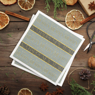 Earth Tones Christmas Pattern#35b ID1009 Serviette