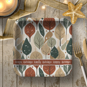Earth Tones Christmas Pattern#5 ID1009 Pappteller