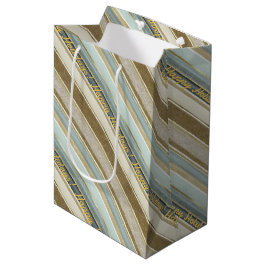 Earth Tones Gold Christmas Pattern#28 ID1009 Mittlere Geschenktüte