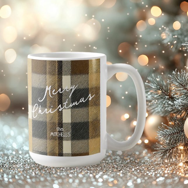 Earth Tones Gold Weihnachtsmuster#7 ID1009 Kaffeetasse (Von Creator hochgeladen)