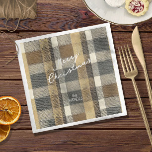 Earth Tones Gold Weihnachtsmuster#7 ID1009 Serviette