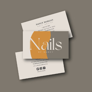 Earth Tones Nail Artist Visitenkarte