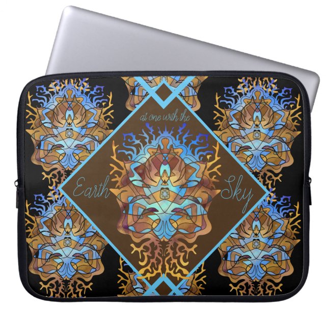 Earth und Sky Mandala Laptopschutzhülle (Vorderseite)