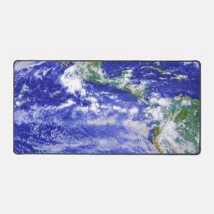 Earth View Continents Oceans Space Theme Schreibtischunterlage