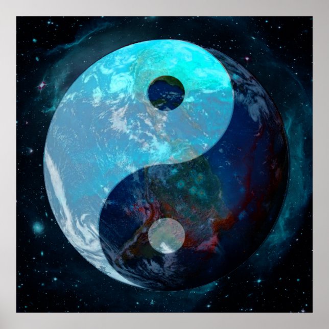 Earth Yin Yang Poster (Vorne)