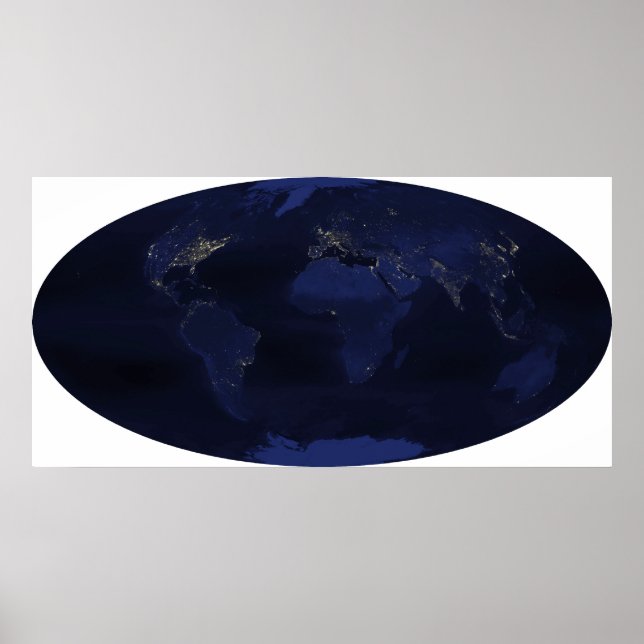 EarthÃ, Âs vom Menschen erzeugte Nachtlichter Poster (Vorne)
