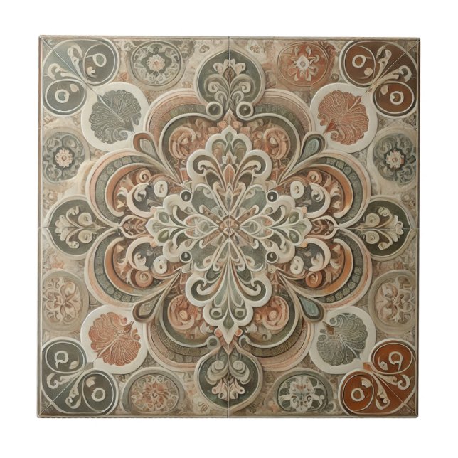Earthen Bohemisch Maximalist Fliese (Vorderseite)