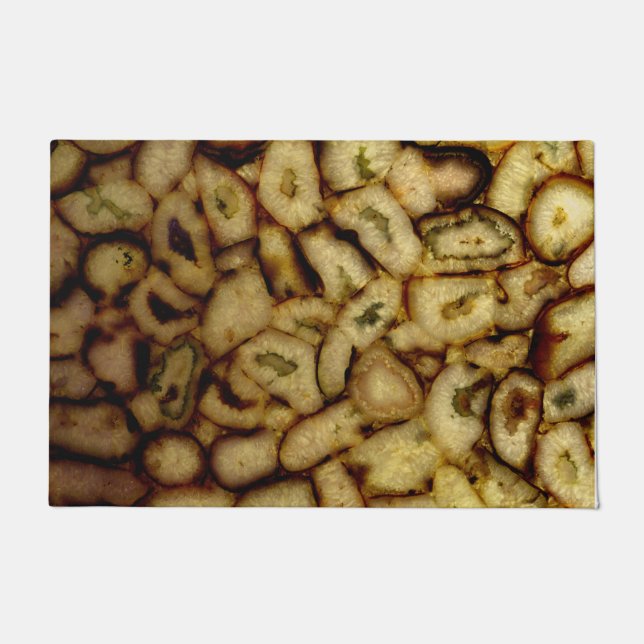 Earthen Green gold Quarz Agates Fußmatte (Vorderseite)