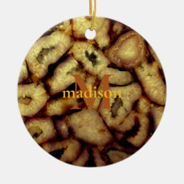 Earthen Green Quarz Agates Monogramm Keramik Ornament