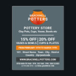 Earthen Pot Design, Potterie Store, Potter-Werbung Flyer<br><div class="desc">Pot Design,  Potterie Store,  Potter Werbung Flyer vom Business Card Store.</div>