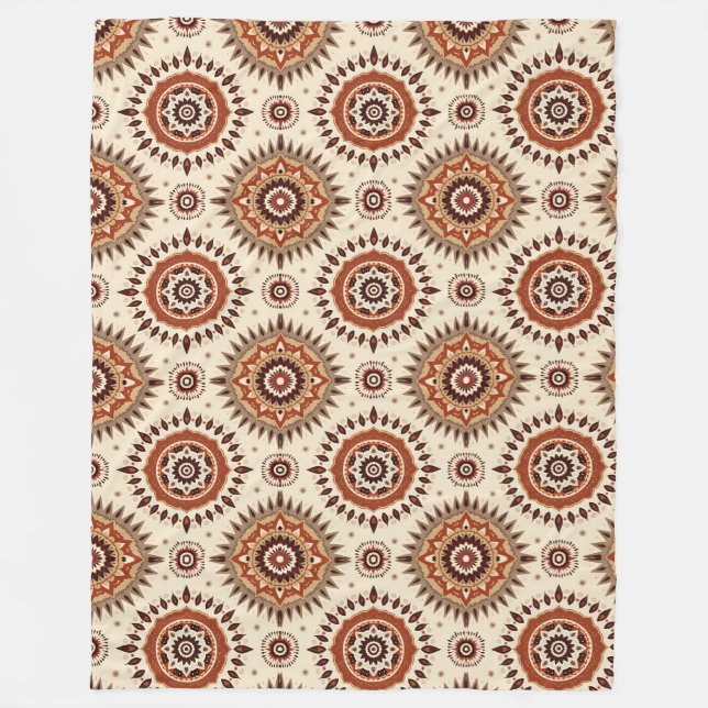 Earthen Radiance Mandala Fleecedecke (Vorderseite)