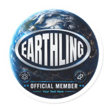 Earthling Offizielles Mitglied Abzeichen Design