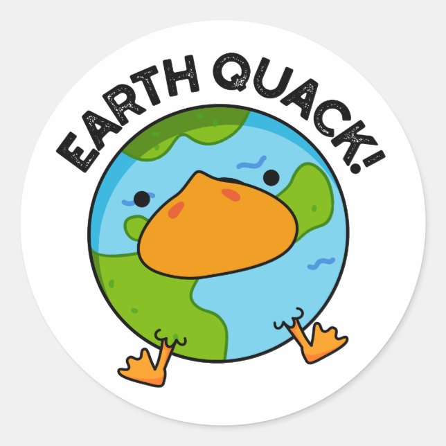 Earthquack Funny Earthquake Pub Runder Aufkleber (Vorderseite)