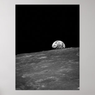 Earthrise from Apollo 8 Moon Mission Poster