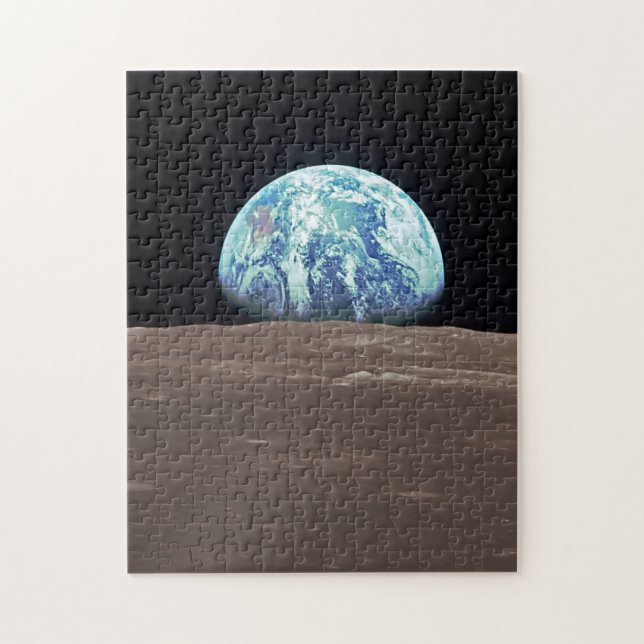 Earthrise vom Mond (Vertikal)