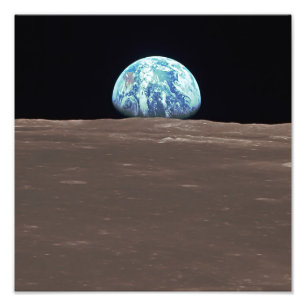 Earthrise vom Mond Fotodruck