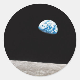 Earthrise William Anders Runder Aufkleber