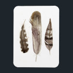 Earthtone Feathers II Magnet<br><div class="desc">Genießen Sie dieses kreative Aquarellfederdesign auf einem Produkt oder einer Tapete,  um die Welt um Sie herum zu erweitern und zu erweitern. Künstlerin: Alicia Ludwig</div>