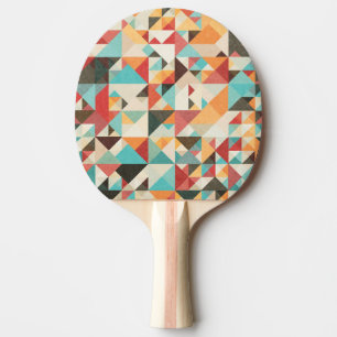 Earthtone geometrisches Muster Tischtennis Schläger