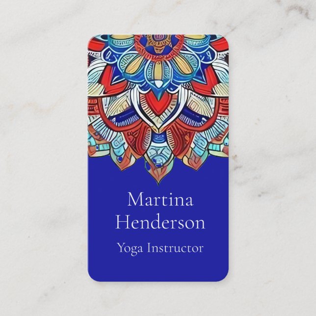 Earthtone Mandala Yoga Visitenkarte (Vorderseite)