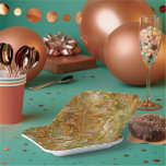 Earthtone Marble Paper Party Plates Pappteller<br><div class="desc">Part of a versatile, decorative collection of paper party supplies and gift wrap with earthtones as the primary color scheme - a collection featuring coordinated patterns and designs created to work together. The focus is on clean, balanced visuals that are easy to mix and match for all your gift wrap...</div>