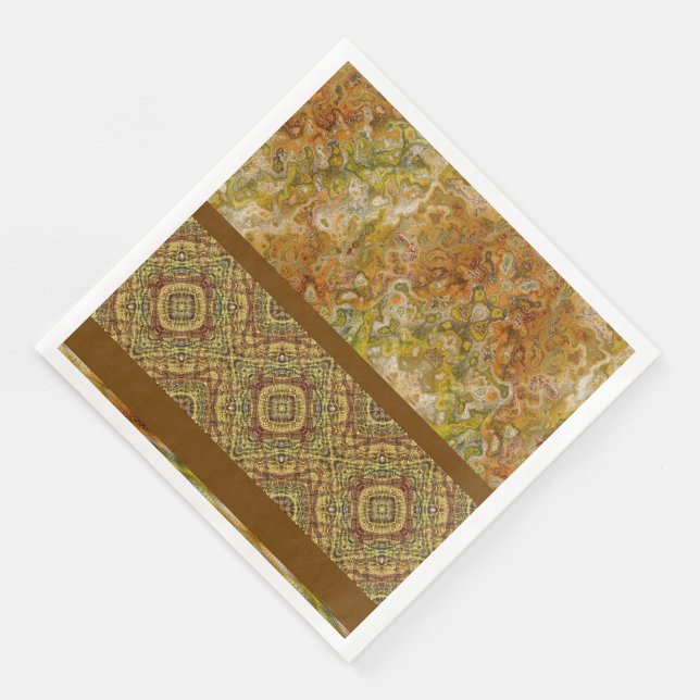 Earthtone Sampler Paper Party Napkins Serviette (Ecke)