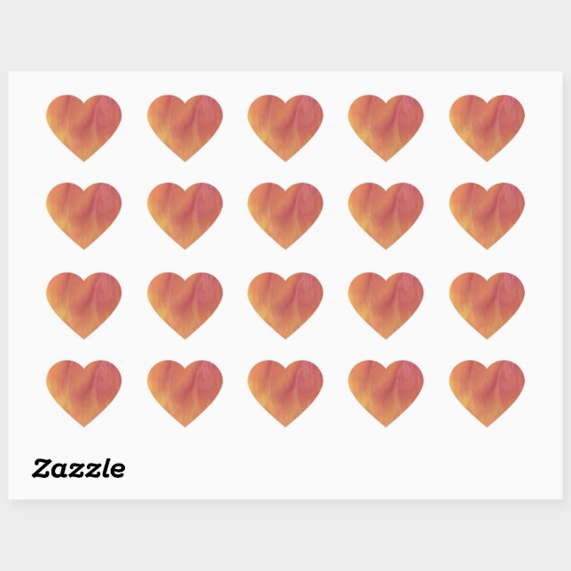 Earthtone Skies Heart Stickers (Blatt)