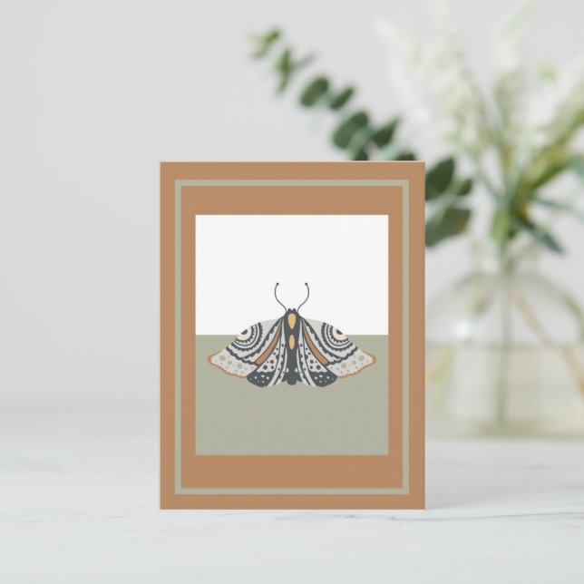 Earthtones Boho Butterfly Colorblock Postkarte (Stehend Vorderseite)