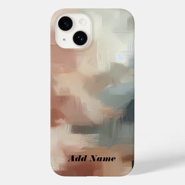 Earthy Abstrakt Brushstroke Art Case-Mate iPhone 14 Hülle (Rückseite)