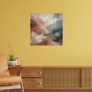 Earthy Abstrakt Brushstroke Art Poster