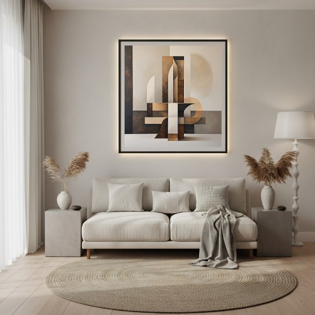 Earthy Architecture: Geometric Harmony Poster (Von Creator hochgeladen)