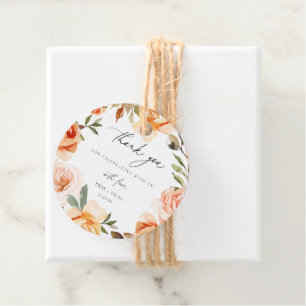 Earthy Autumn Floral Wedding Vielen Dank für Ihre Geschenkanhänger