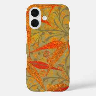 Earthy Bamboo Art Print Orange iPhone 16 Hülle