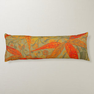 Earthy Bamboo Art Print Orange Seitenschläferkissen