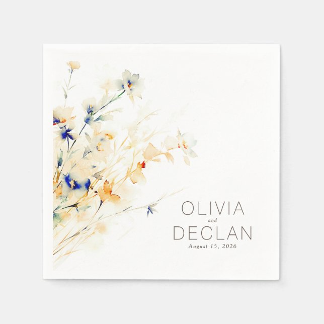 Earthy Blume Fall Event Elegant Serviette (Vorderseite)