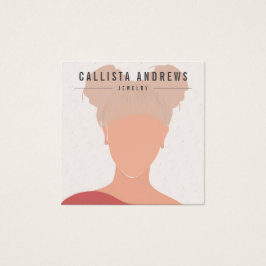 Earthy Bohemisch Blonde Girl Earring Display Card