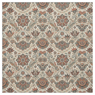 Earthy Bohemisch Floral Fabric Stoff