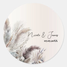 Earthy Bohemisch Floral Feathers Wedding