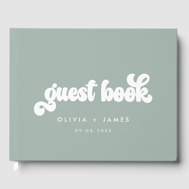 Earthy Boho Anpassbare Hochzeit Gästebuch (Vorderseite)