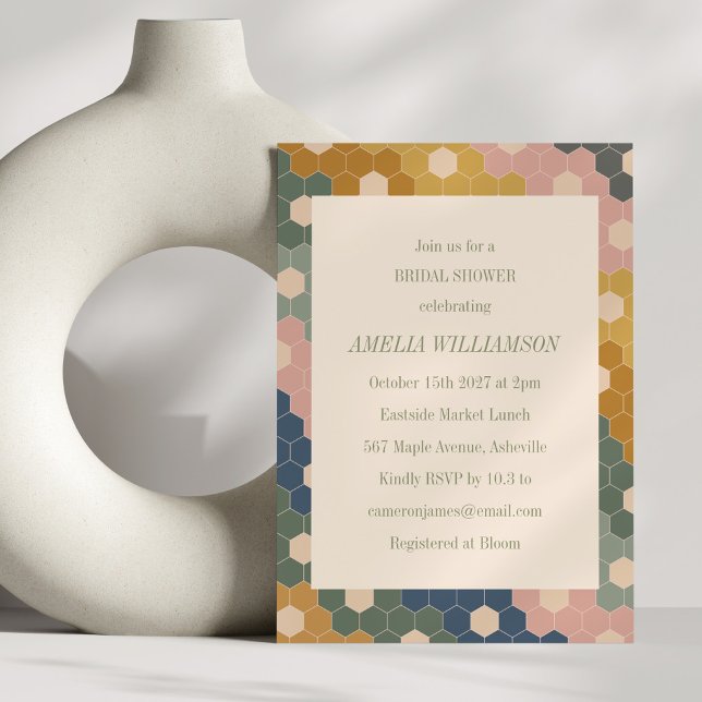 Earthy Boho Chic Vintag Modern Brautparty Einladung (Von Creator hochgeladen)