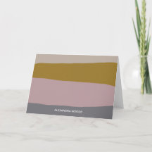 Earthy Boho Moderne Abstrakte Streifen Personalisi