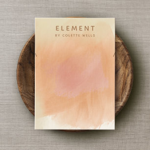 Earthy Boho Terracotta Watercolor Necklace Display Visitenkarte